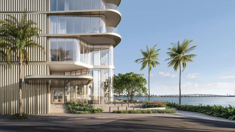 LILLI Miami Edgewater porte-cochère entrance rendering