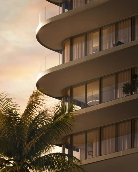 LILLI Miami Edgewater facade detail rendering